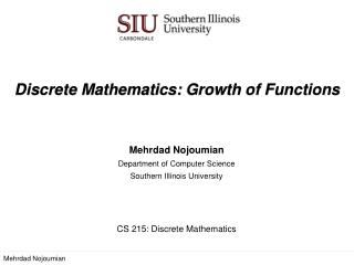 Discrete Mathematics: Growth of Functions