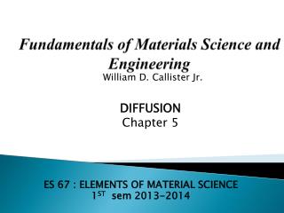 Fundamentals of Materials Science and Engineering