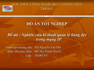 HỌC VIỆN CÔNG NGHỆ BƯU CHÍNH VIỄN THÔNG