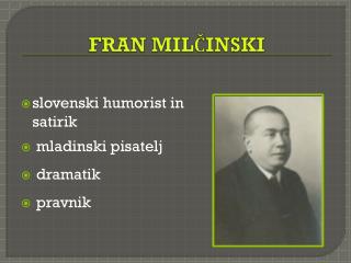 FRAN MILČINSKI