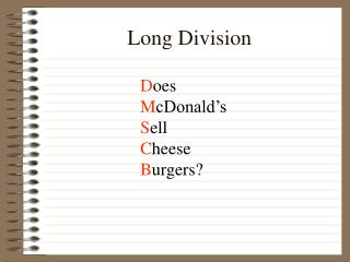 Long Division