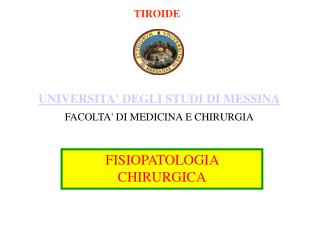 FISIOPATOLOGIA CHIRURGICA