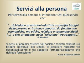 Servizi alla persona