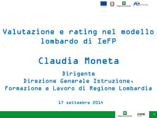 Valutazione e rating nel modello lombardo di IeFP