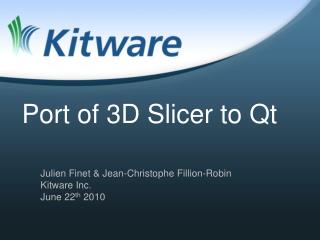 Port of 3D Slicer to Qt