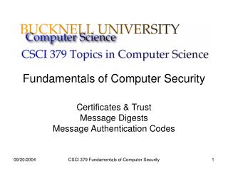 Fundamentals of Computer Security