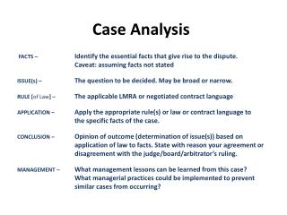 Case Analysis