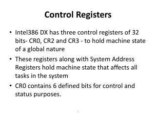 Control Registers