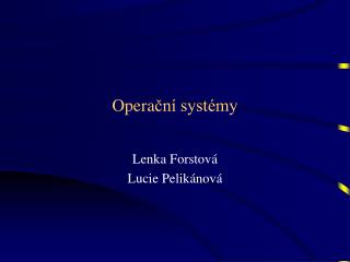 Opera ční systémy