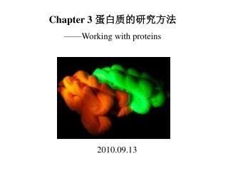 Chapter 3 蛋白质的研究方法 ——Working with proteins