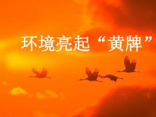 环境亮起 “ 黄牌 ”