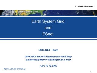 Earth System Grid and ESnet