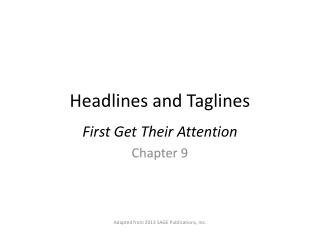 Headlines and Taglines