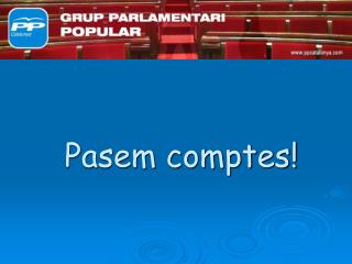 Pasem comptes!