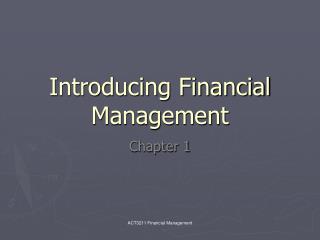 Introducing Financial Management