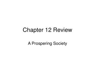 Chapter 12 Review