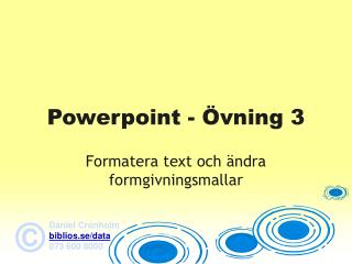 Powerpoint - Övning 3