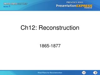 Ch12: Reconstruction