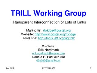 TRILL Working Group