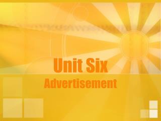 Unit Six Advertisement