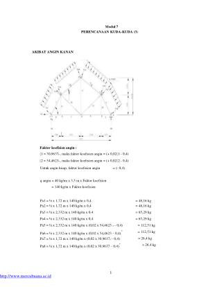 Pa6 = ½ x 2,332 m x 140 kg/m x (0,02 x 54,4623 – 0,4)