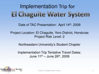 El Chaguite Water System