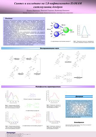 Синтез и изследване на 1,8-нафталимид e н ПАМАМ светлоулавящ дендрон