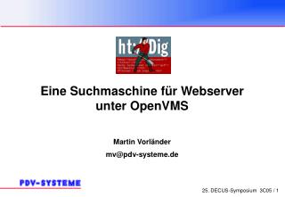 Eine Suchmaschine für Webserver unter OpenVMS