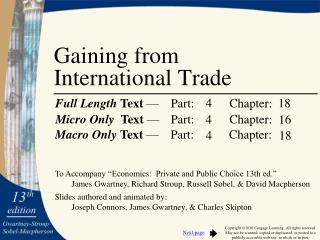Gaining from International Trade