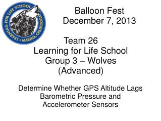 Determine Whether GPS Altitude Lags Barometric Pressure and Accelerometer Sensors