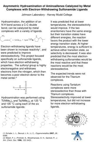 (1) Schafer, L. L., Bexrud, J. A., Li, C., Organometallics 2007, 26, 6366.