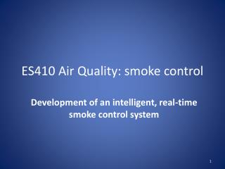 ES410 Air Quality: smoke control