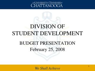 DIVISION OF STUDENT DEVELOPMENT