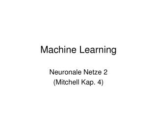 Machine Learning