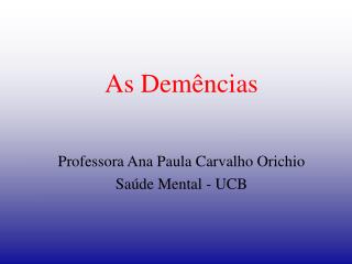 As Demências