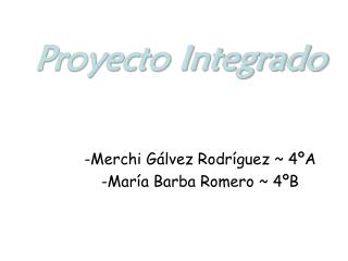 Proyecto Integrado