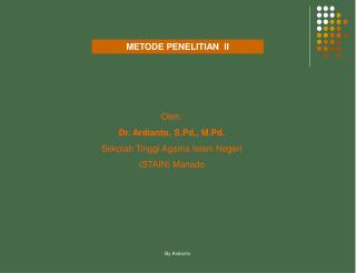 METODE PENELITIAN II