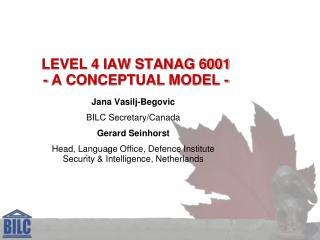 LEVEL 4 IAW STANAG 6001 - A CONCEPTUAL MODEL -