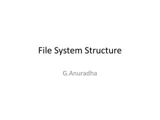 File System Structure