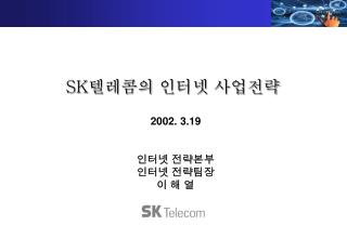 SK 텔레콤의 인터넷 사업전략