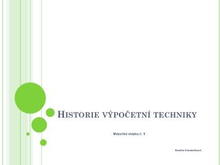 Historie výpočetní techniky