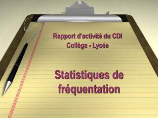 Statistiques de fréquentation