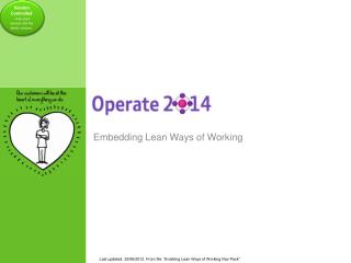 Embedding Lean Ways of Working