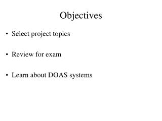 Objectives