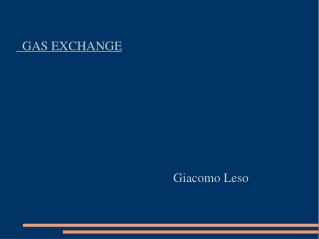 GAS EXCHANGE Giacomo Leso