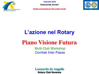 L’azione nel Rotary Piano Visione Futura Multi-Club Workshop Comitati Inter-Paese