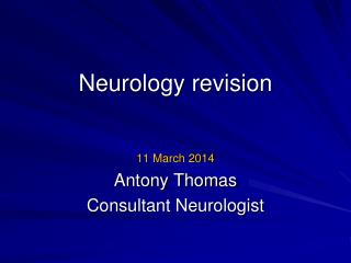 Neurology revision