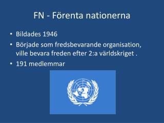 FN - Förenta nationerna