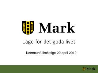 Kommunfullmäktige 20 april 2010