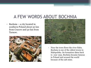 A FEW WORDS ABOUT BOCHNIA